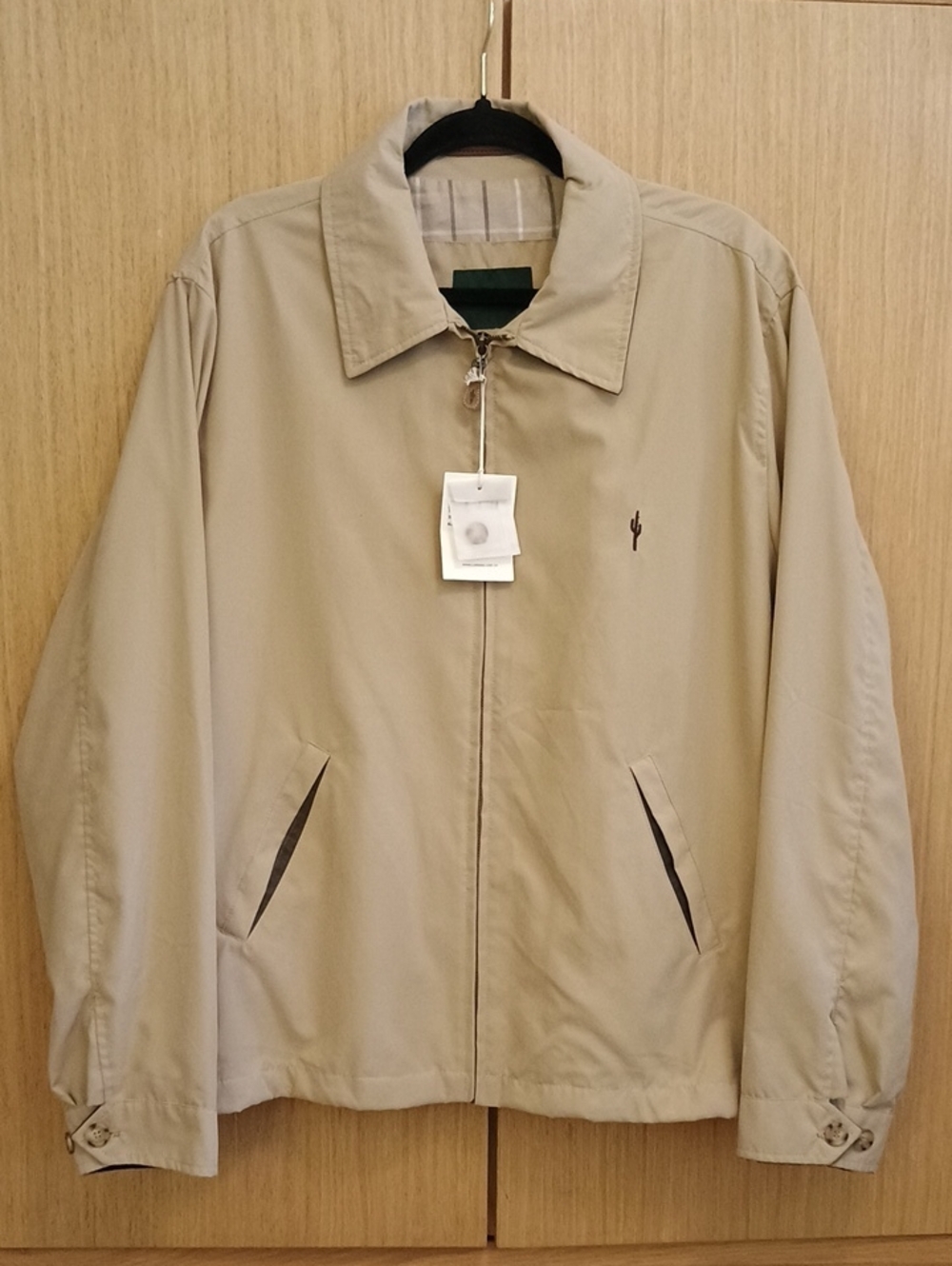 NWOT Cardon SZ Grande Men's Classic Beige Zip-Front Jacket Vintage?